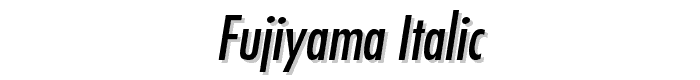 Fujiyama Italic font